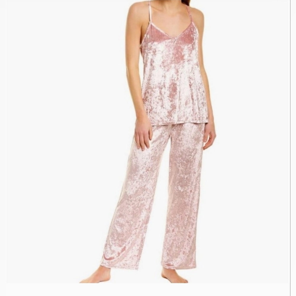 JOSIE by Natori Velvet Tank Pajama set, Pink, M, NWT